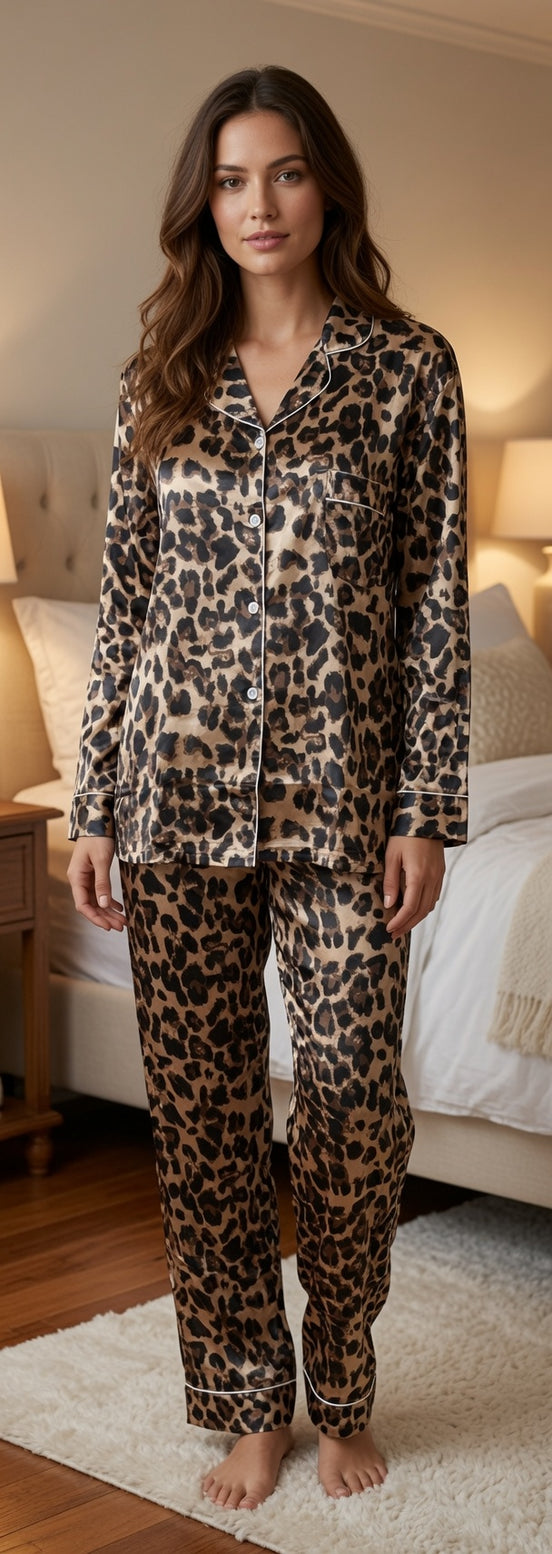 Long Leopard PJ Set