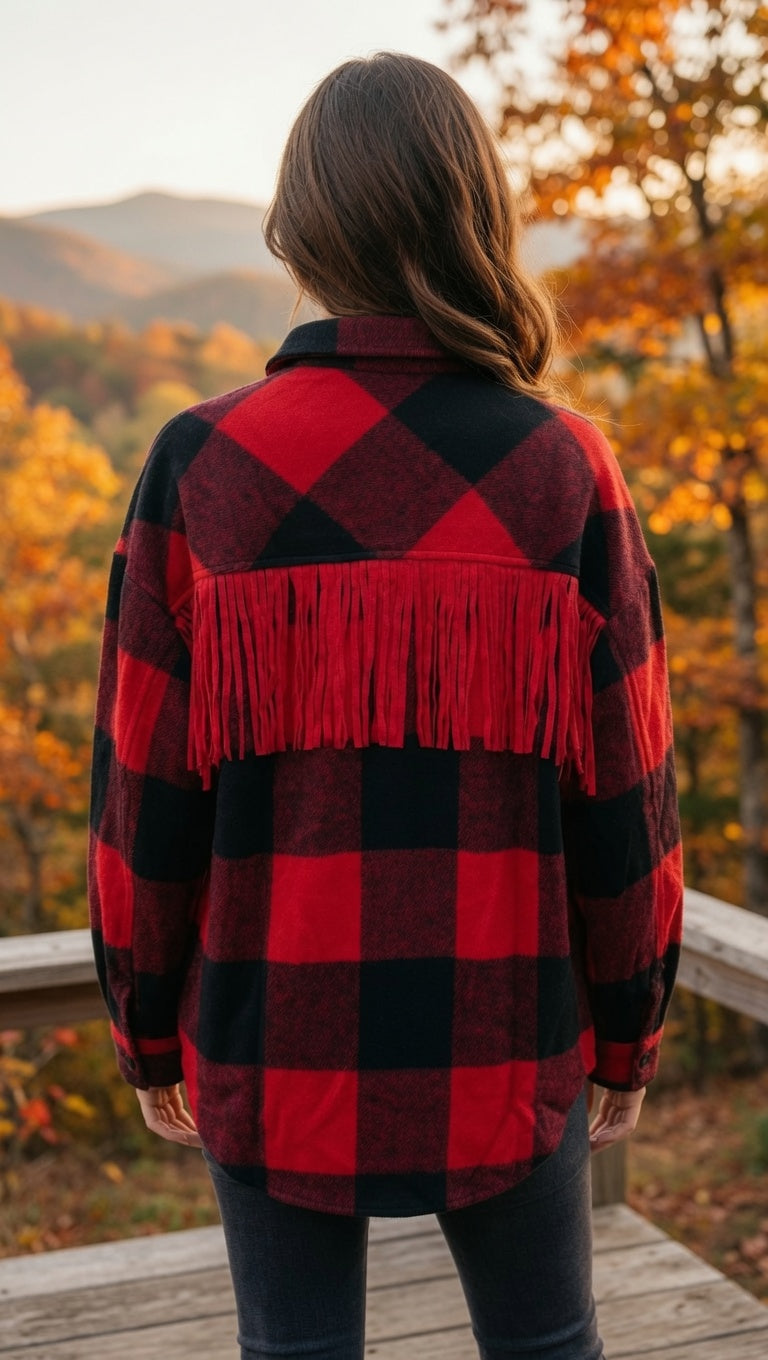 Chaqueta con flecos