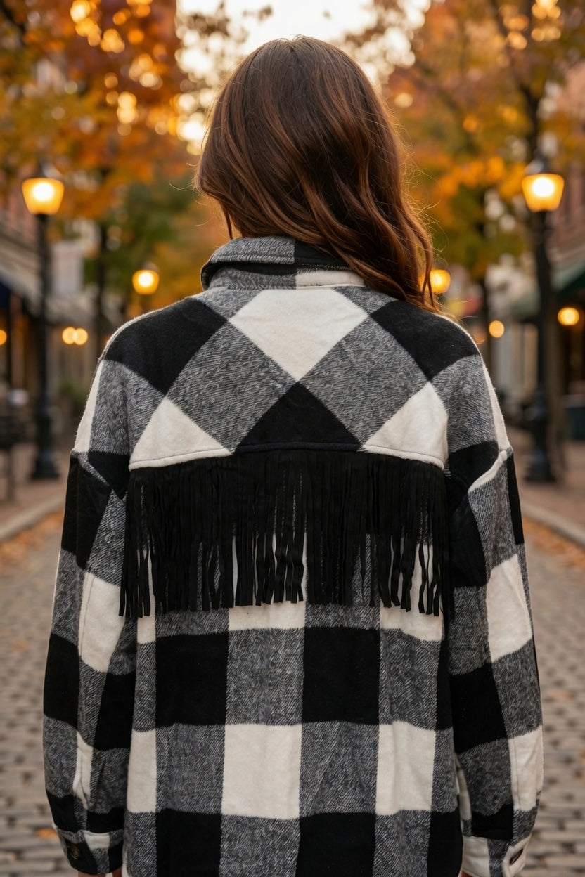 Chaqueta con flecos