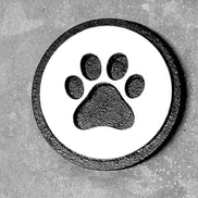 Decorative dog paw magnet perfect for fridge or magnetic surfaces, by The Country Roost.