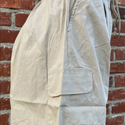 Khaki wide leg cargo shorts by ADORA LA, featuring a relaxed fit and multiple utility pockets.