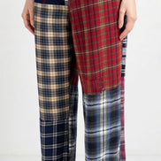Soft gray flannel pants from American Recycled Clothing with a relaxed fit and elastic waistband.