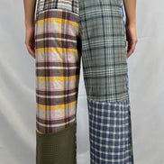 American Recycled Clothing men's flannel pants in size S, soft plaid fabric, casual fit, cozy and eco-friendly for everyday wear.