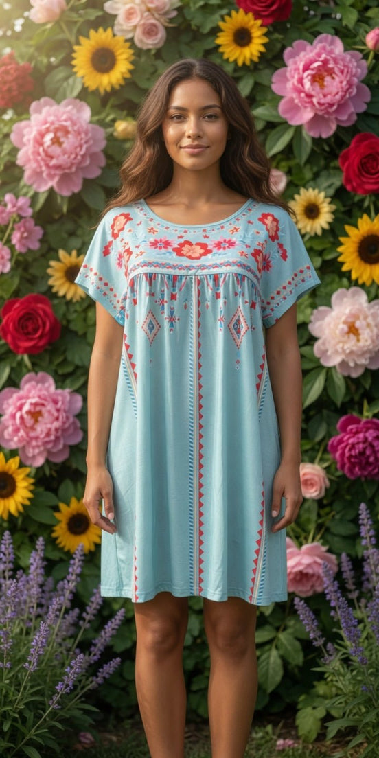 Floral Boho dress by Anna-Kaci featuring a flowy silhouette, vibrant floral pattern, and lightweight fabric for a casual summer look.