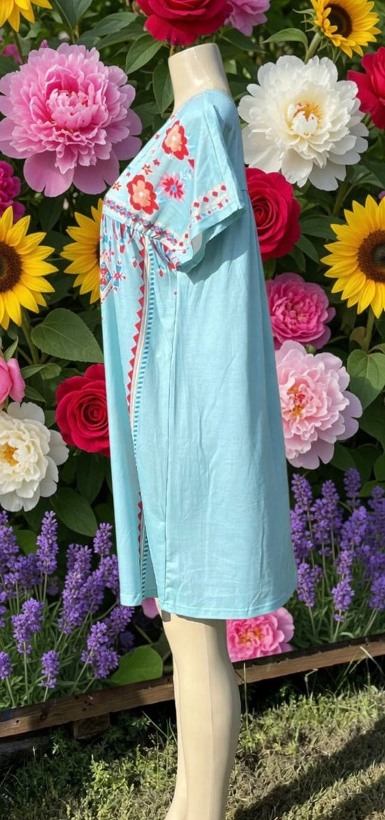 Anna-Kaci floral boho dress featuring a lightweight fabric, floral pattern, and relaxed fit perfect for casual summer wear.