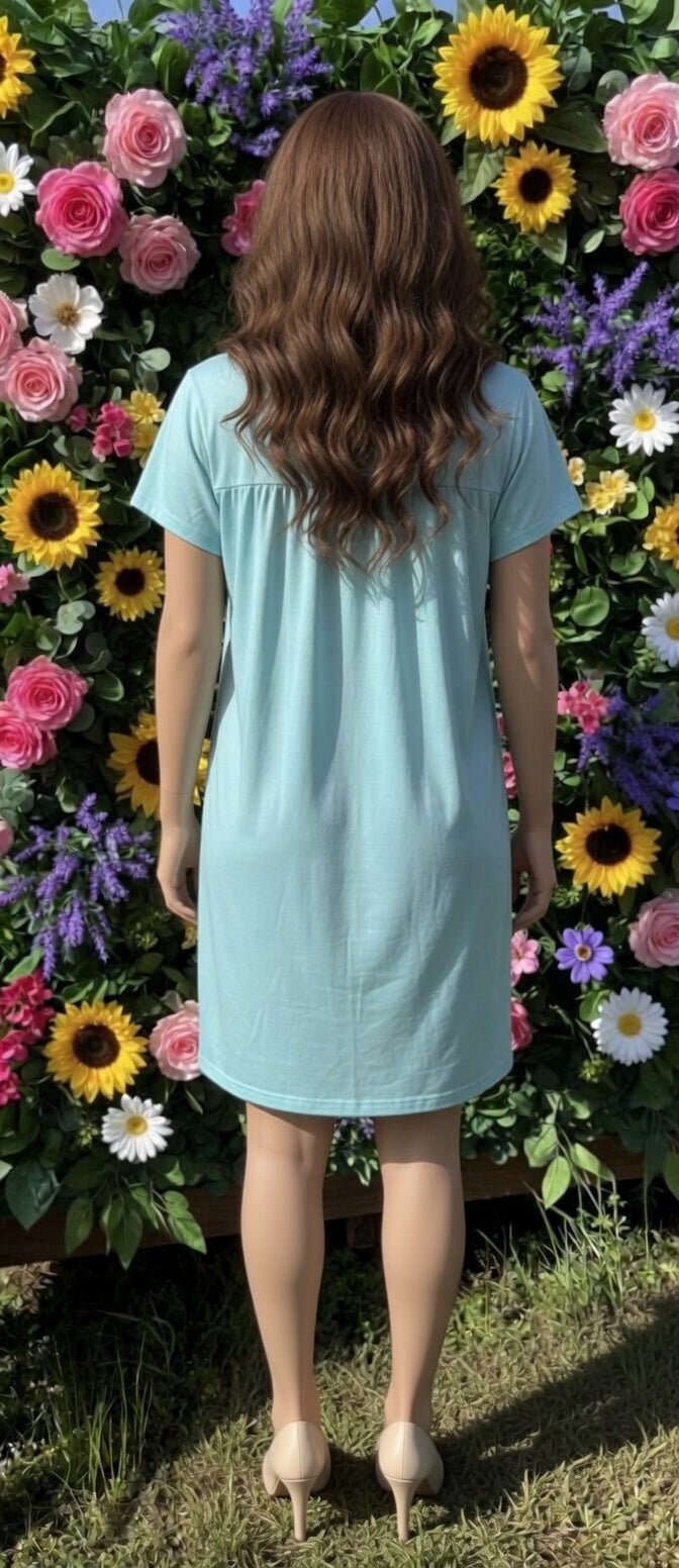 Small floral boho dress by Anna-Kaci featuring a flowy fabric and vibrant flower patterns on a casual summer dress.
