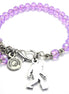 Colorful crystal bracelet featuring a Sasquatch Bigfoot charm by Chubby Chico Charms, with vibrant, sparkling beads and playful design.