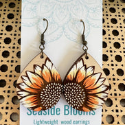 Sunflower Water Color Earrings - the Boujee Sunflower