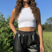Cotton Bleu everyday casual shorts in lightweight fabric, featuring a relaxed fit and classic design for comfortable daily wear.