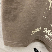 Faded brown Urban Cowboy boxy midriff top with pinned sleeves by Country Deep Apparel, casual style with a relaxed fit.