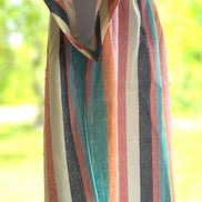 Spring Stripes shirt by Crossed Arrows Clothing Co featuring colorful striped pattern and casual fit.