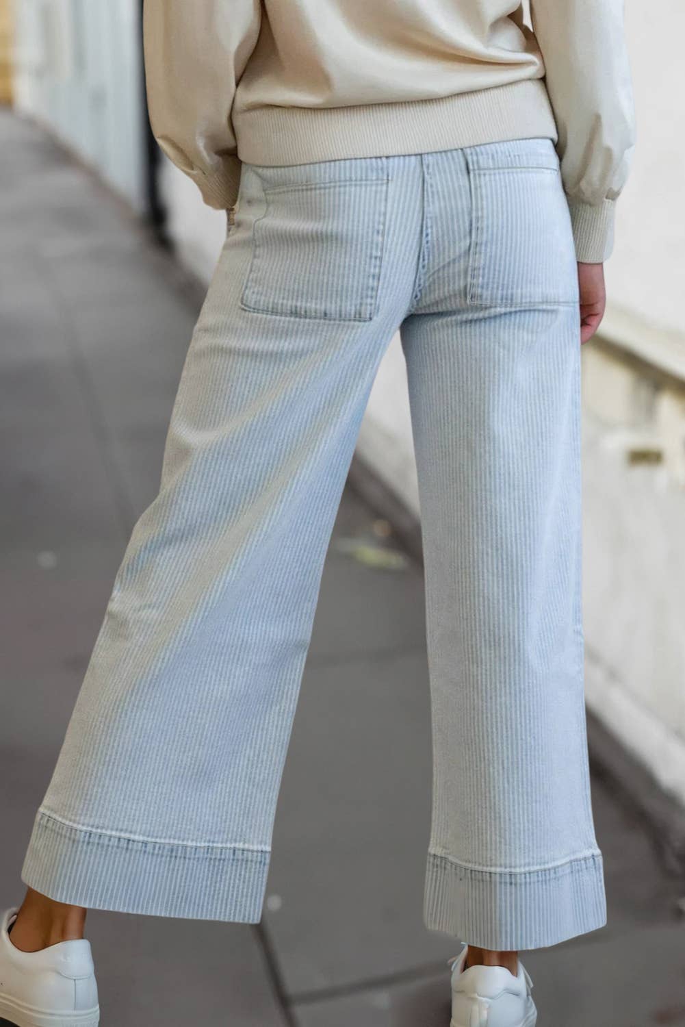 Casual Flap Pocket Cuffed Hem Wide Leg Jeans | 4-16 - the Boujee Sunflower