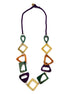 Omala Necklace by Anju Jewelry featuring mixed abstract shapes in a stylish, modern design with a delicate chain.