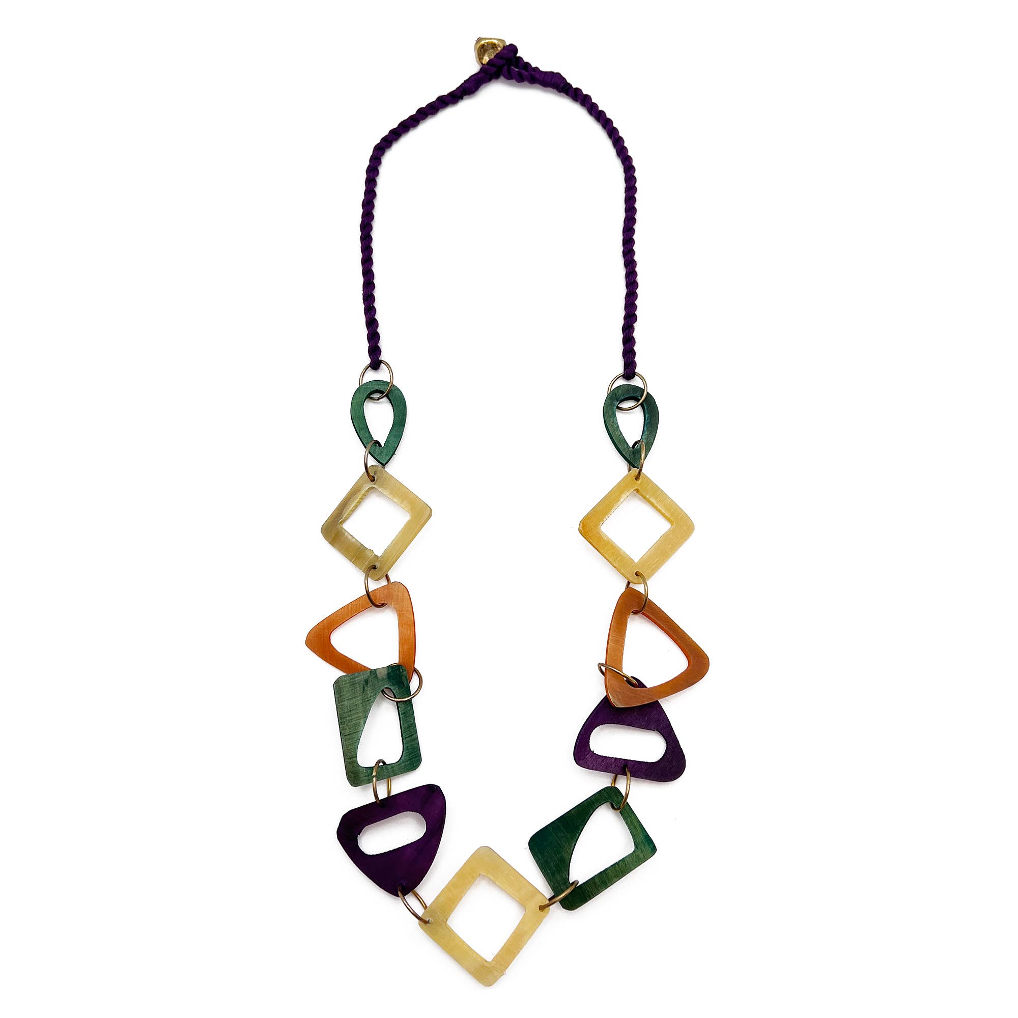 Omala Necklace by Anju Jewelry featuring mixed abstract shapes in a stylish, modern design with a delicate chain.
