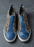 Gypsy Jazz Leopard and Denim shoes with rubber soles.