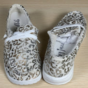 Gypsy Jazz Jazzy Leopard Shoes featuring a bold leopard print and stylish design, perfect for casual or dressy occasions.