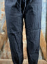 ESLEY brand. These black pants feature an elastic waist and ankle cuffs, drawstring waist tie and pockets. S, M, L $15