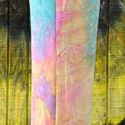 Bluivy tie-dye loungers featuring vibrant, colorful fabric with a relaxed fit and comfortable design for casual wear.
