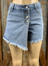 Voguelom brand. Frayed hem, culotte shorts with button fly. M, L $20