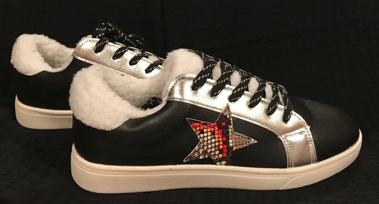 Snake Star sneakers by Stella Shoes featuring a trendy snake print design and casual slip-on style.
