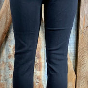 KanCan brand. These black skinny jeans are high rise with button fly. So stretchy that downsizing is suggested.
