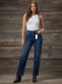 Judy Blue cargo jeans showing relaxed fit, multiple pockets, and classic denim texture on a neutral background.