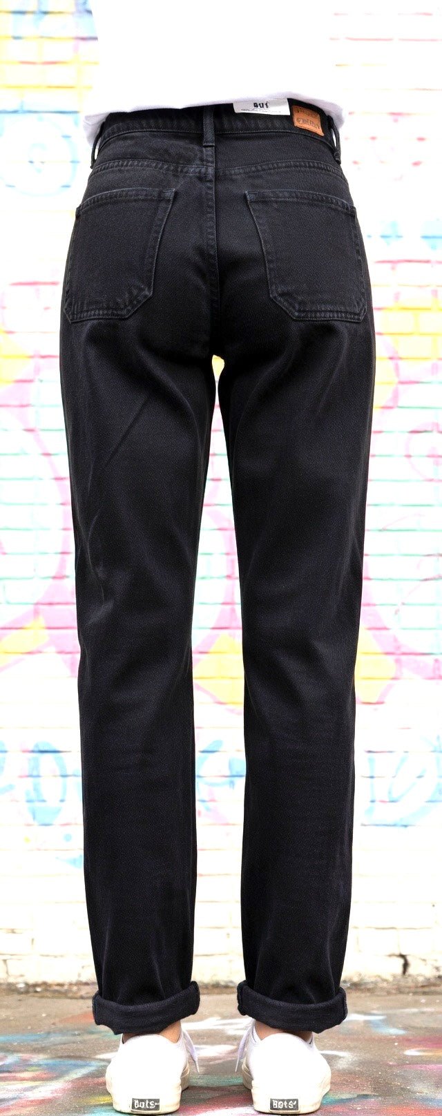 Judy Blue jeans joggers featuring a relaxed fit and cuffed ankles, made from soft denim fabric.