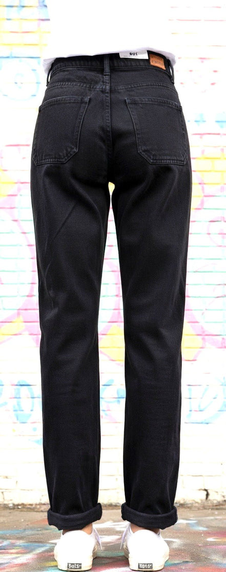 Judy Blue jeans joggers featuring a relaxed fit and cuffed ankles, made from soft denim fabric.