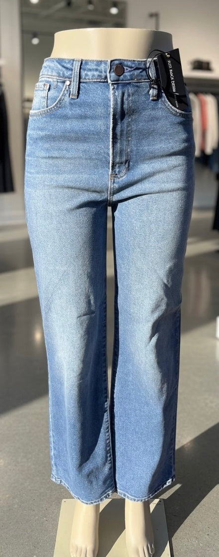 Light-wash Just Black Denim Cool Dad Jean with classic fit and front pockets, displayed on a neutral background.