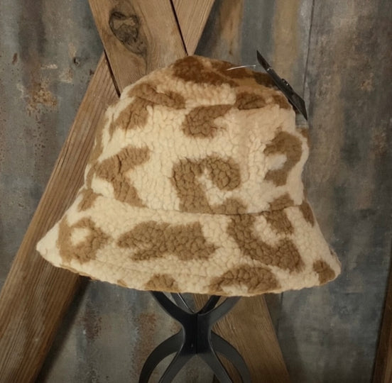 Beige and camel bucket hat by La Plaza Mall with wide brim and casual summer style.