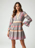 Ethnic print dress by Little Daisy Closet featuring vibrant patterns and a flowing silhouette for stylish, cultural-inspired fashion.