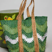 Green Wave Woven Tote Bag - OG Gilmore Girl 