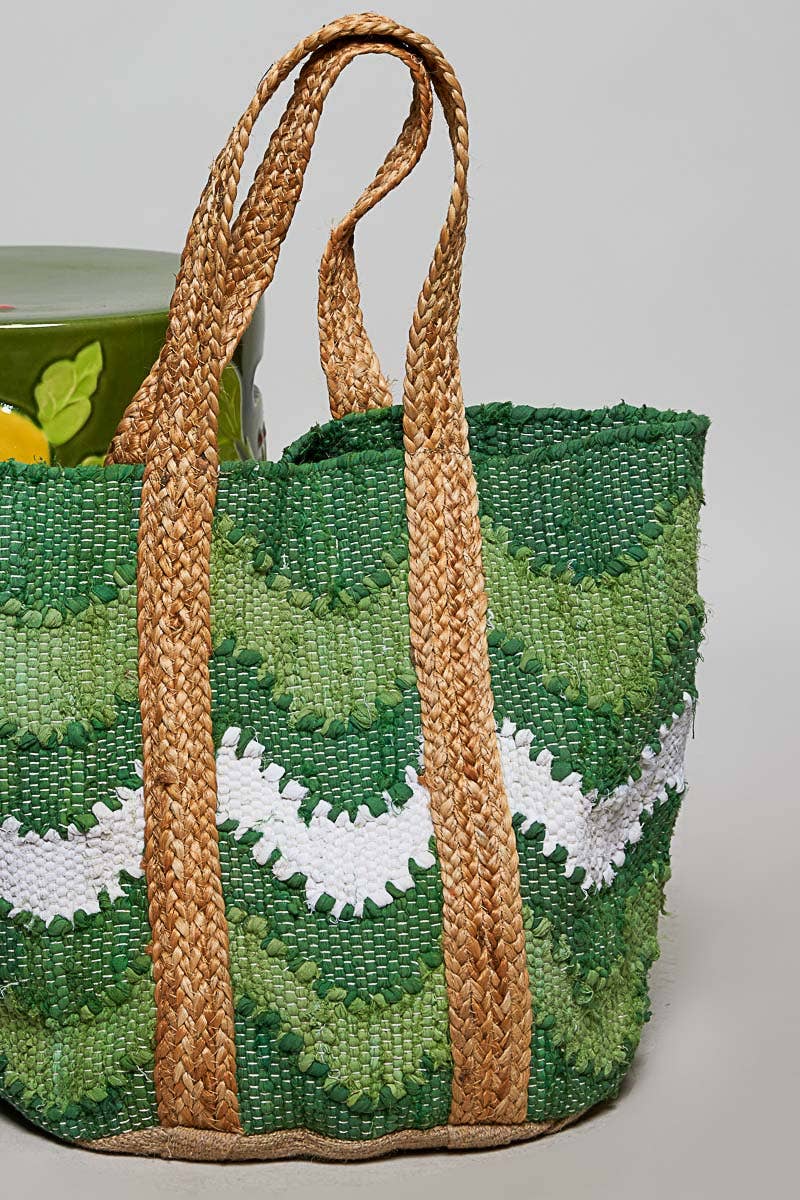 Green Wave Woven Tote Bag - OG Gilmore Girl 