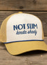 Questionables Kinda Shady Trucker Hat featuring mesh back and curved brim in a casual, stylish design.