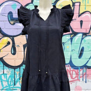 Black mini dress from Shiying Fashion, featuring a fitted silhouette and stylish design, perfect for casual or evening wear.