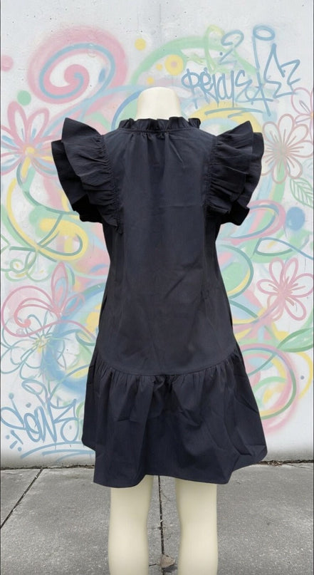Black mini dress from Shiying Fashion featuring a fitted silhouette and stylish design, perfect for casual or evening wear.