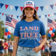 Leopard print patriotic T-shirt featuring American flag design and 