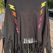 Vanilla Monkey Fringe Thunder Patch Top featuring a stylish fringe design on a casual tops style.