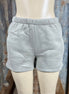 Bayliss sweat shorts in gray, featuring a comfortable elastic waistband and relaxed fit, ideal for casual wear.