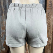 Bayliss sweat shorts in grey, featuring a relaxed fit and elastic waistband, perfect for casual and athletic wear.